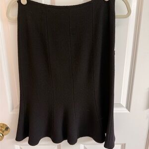 St. John Black Knit Midi Skirt